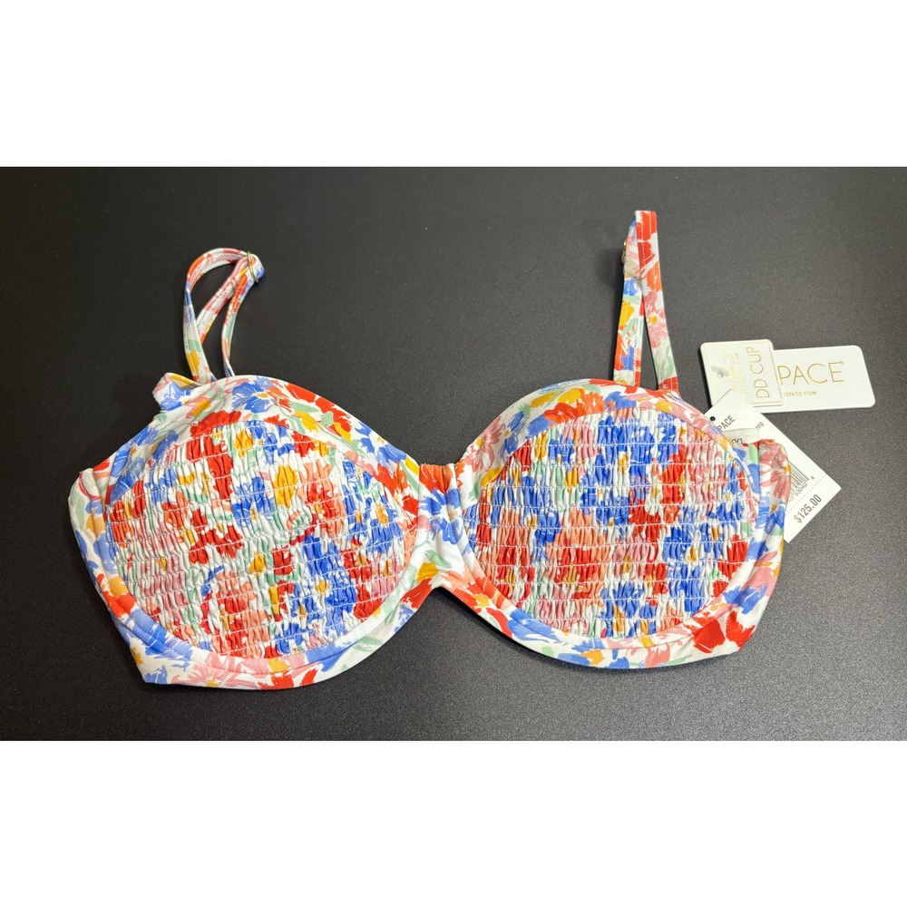 L*SPACE NWT Marley Bikini Top Flowers Forever Size DD Cup MSRP‎ $125